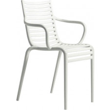 Krzesło Pip-e białe z podłokietnikami