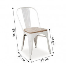 Krzesło porto loftowe orzech/białe