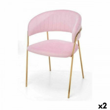 Krzesło Różowy Złoty Żelazo 49 x 80,5 x 53 cm (2 Sztuk)