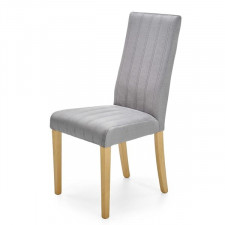 Krzesło tapicerowane Diego 3 tkanina velvet Monolith 85 jasny popiel, nóżki drewno lite bukowe dąb m