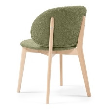 Krzesło tapicerowane Selva, oliwkowozielone/dąb sonoma, boucle