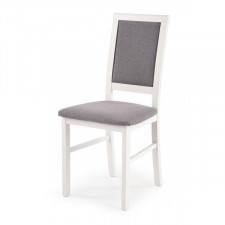 Krzesło tapicerowane Sylwek 1 tkanina Inari 91 popielata, drewno lite bukowe białe 
