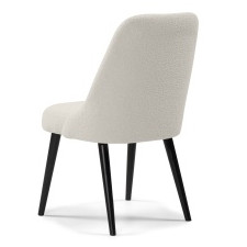 Krzesło tapicerowane Tillo jasnobeżowe/czarne, boucle, drewno bukowe