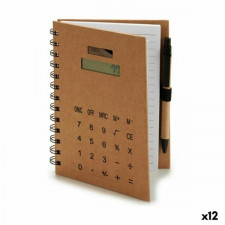 Książeczka na spirali z długopisem Kalkulator 14 x 18 x 1,5 cm (12 Sztuk)