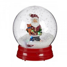 Kula śnieżna Święty Mikołaj 21 x 21 x 24 cm Czerwony Plastikowy Polyresin