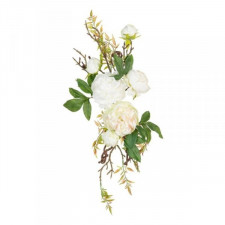 Kwiaty Dekoracyjne 65 x 30 x 18 cm Biały Peonia