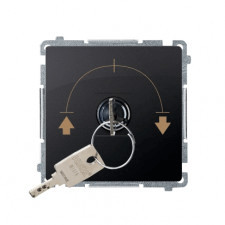 łącznik na kluczyk żaluzjowy chwilowy (moduł) 5a 250v, do lutowania, grafit mat, metalizowany