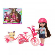 Lalka ze Zwierzątkiem Dream Bicycle Różowy