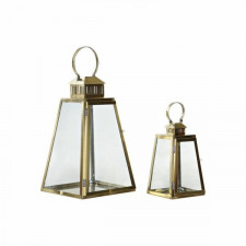 Lampa DKD Home Decor 23 x 23 x 39 cm Szkło Złoty Metal