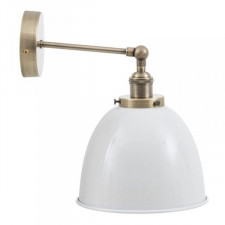 Lampa ścienna 17 x 25 x 27 cm Metal Srebro Biały przemysłowy