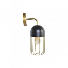 Lampa ścienna DKD Home Decor Czarny Złoty Metal 220 V 50 W (15 x 19 x 34 cm)