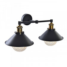 Lampa ścienna DKD Home Decor Czarny Złoty Metal 220 V 50 W (52 x 24 x 20 cm)