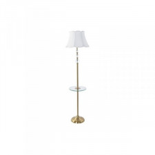 Lampa Stojąca DKD Home Decor Złoty Metal Bawełna Biały Marmur 50 W (40 x 40 x 162 cm)