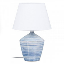 Lampa stołowa 30,5 x 30,5 x 44,5 cm Ceramika Niebieski Biały