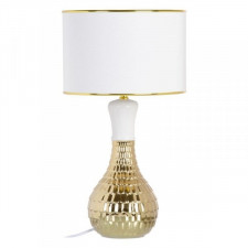 Lampa stołowa 32 x 32 x 45,5 cm Ceramika Złoty Biały