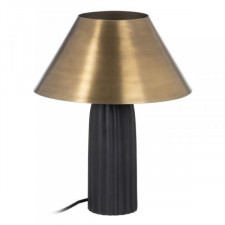 Lampa stołowa Czarny Złoty Metal 30 x 30 x 38 cm