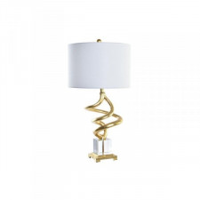 Lampa stołowa DKD Home Decor Biały Złoty Żywica Szkło 50 W 220 V 38 x 38 x 75 cm