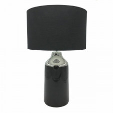 Lampa stołowa DKD Home Decor Czarny Wielokolorowy Srebrzysty Metal Kamionka 50 W 220 V 32 x 32 x 52 