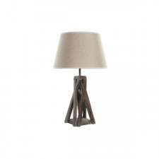 Lampa stołowa DKD Home Decor Drewno Bawełna Ceimnobrązowy (35 x 35 x 56 cm)