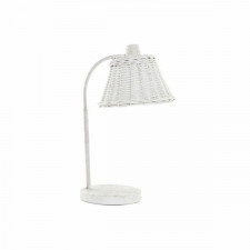 Lampa stołowa DKD Home Decor Metal Biały wiklinowy 220 V 50 W (22 x 28 x 48 cm)