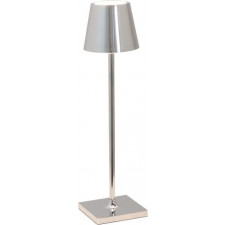 lampa stołowa poldina micro 27,5 cm metaliczna srebrna