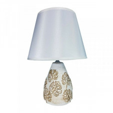 Lampa stołowa Versa Beżowy Kvety Ceramika Materiałowy (24,5 x 37 x 12 cm)