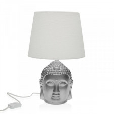 Lampa stołowa Versa Srebrzysty Budda Porcelana (21 x 33 x 21 cm)