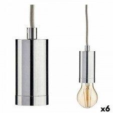 Lampa Sufitowa 220-250 V 60 W Srebrzysty Metal (6 Sztuk)