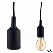 Lampa Sufitowa 60 W 220-250 V Czarny Plastikowy (6 Sztuk)