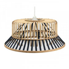 Lampa Sufitowa DKD Home Decor Brązowy Czarny Bambus 50 W 60 x 60 x 30 cm 60 x 60 x 25 cm