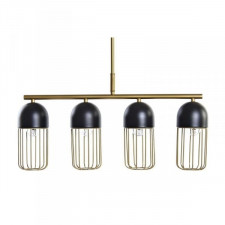 Lampa Sufitowa DKD Home Decor Czarny Złoty 220 V 50 W (60 x 11 x 26 cm)