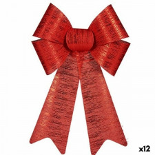 Lasso ozdoby świąteczne Czerwony PVC 26 x 34 x 5 cm (12 Sztuk)