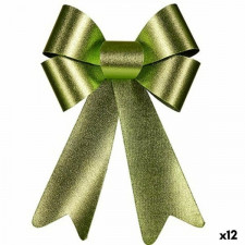 Lasso ozdoby świąteczne Kolor Zielony PVC 16 x 24 x 4 cm (12 Sztuk)