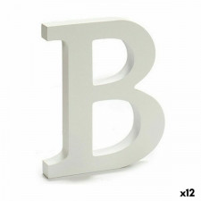 Litera B Drewno Biały (1,8 x 21 x 17 cm) (12 Sztuk)