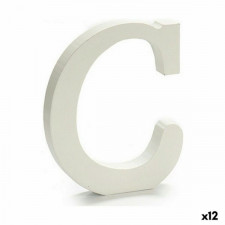 Litera C Drewno Biały (1,8 x 21 x 17 cm) (12 Sztuk)