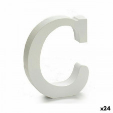 Litera C Drewno Biały (2 x 16 x 14,5 cm) (24 Sztuk)