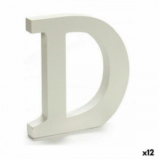 Litera D Drewno Biały (1,8 x 21 x 17 cm) (12 Sztuk)