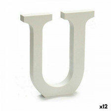 Litera U Drewno Biały (1,8 x 21 x 17 cm) (12 Sztuk)