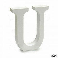 Litera U Drewno Biały (2 x 16 x 14,5 cm) (24 Sztuk)