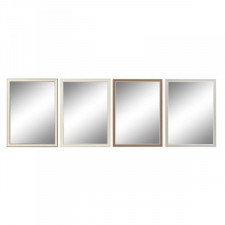 Lustro ścienne DKD Home Decor 56 x 2 x 76 cm Szkło Szary Brązowy Biały polistyrenu (4 Części)