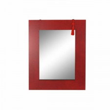 Lustro ścienne DKD Home Decor Lustro Jodła Czerwony Czarny MDF (70 x 2 x 90 cm)