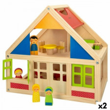 Miniaturowy Dom Woomax Zabawka 12 Części 2 Sztuk 39,5 x 37,5 x 24,5 cm