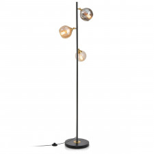 Minimalistyczna lampa podłogowa z 3 kloszami