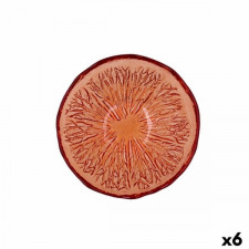 Miska Quid Acid 15,5 x 5 cm Pomarańczowy Szkło (6 Sztuk)