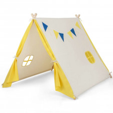 Namiot dla dzieci z oknem i proporczykami