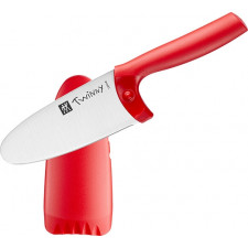 Nóż szefa kuchni Twinny 10 cm czerwony dla dzieci