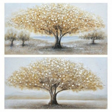 Obraz DKD Home Decor 100 x 3 x 50 cm Drzewo Tradycyjny (2 Sztuk)