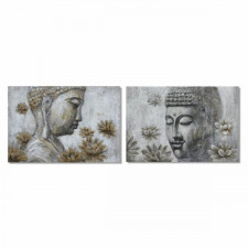 Obraz DKD Home Decor 120 x 2,8 x 80 cm Budda Orientalny (2 Sztuk)