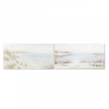 Obraz DKD Home Decor 140 x 3,7 x 70 cm Plaża Śródziemnomorski (2 Sztuk)