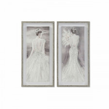 Obraz DKD Home Decor 40 x 3,8 x 80 cm Kobieta Romantyczny (2 Sztuk)